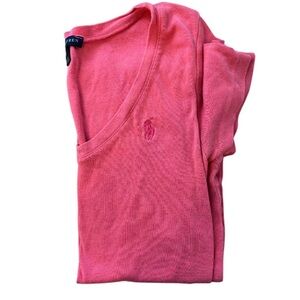 Pink Ralph Lauren V-Neck Size S